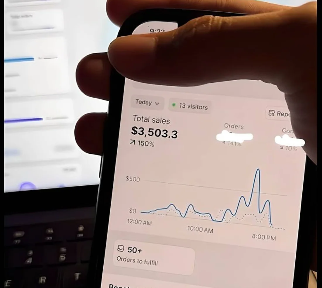 Shopify sales results shared by Mika