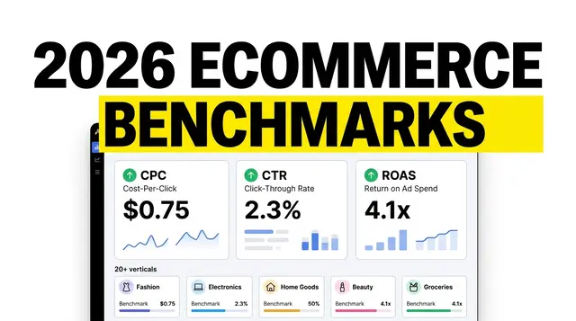 Ecommerce Ad Benchmarks 2026